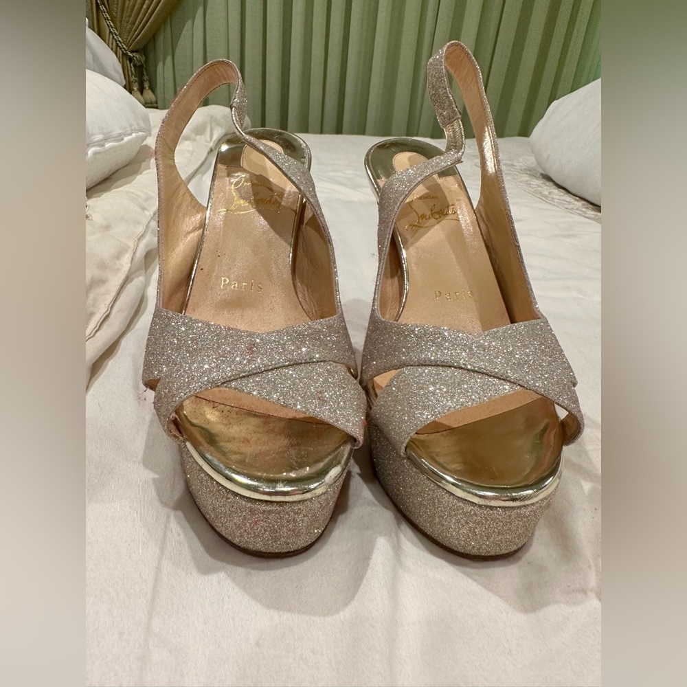 Glitter Louboutin heels.